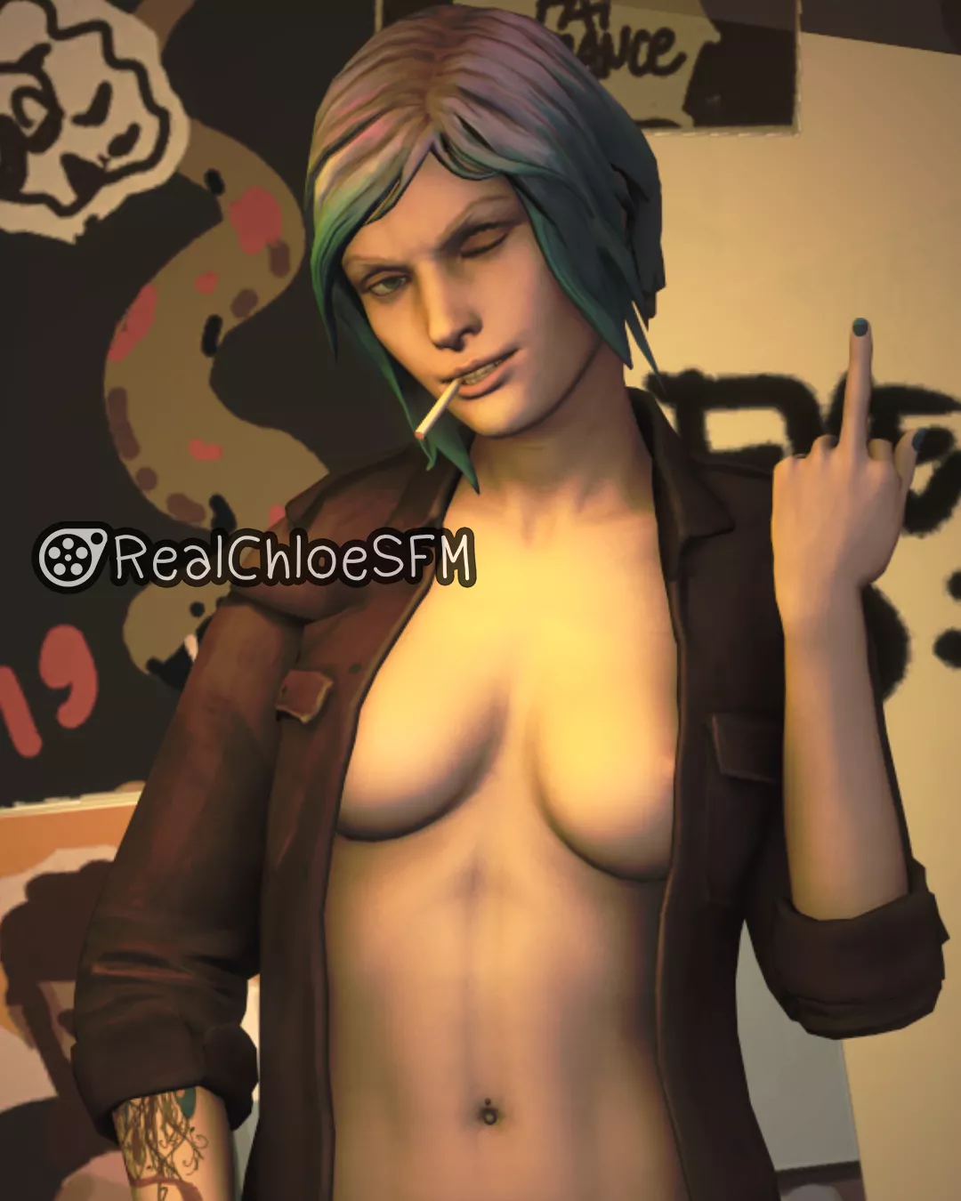 Chloe Price's middle finger (RealChloeSFM) [Life is Strange]