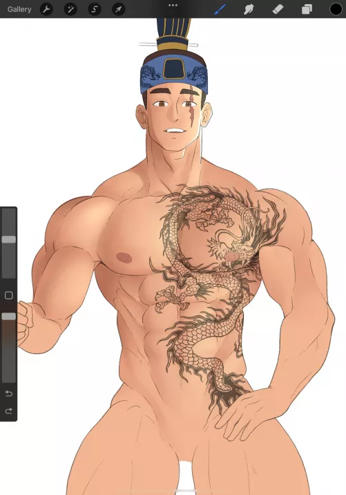 Making my OC his new tattoo 👌🏽🥵