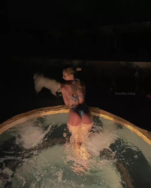 simply enjoying the warm water / Caroline