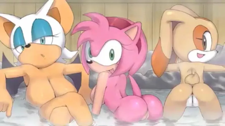 Rouge Amy and Cream at the outdoor bath