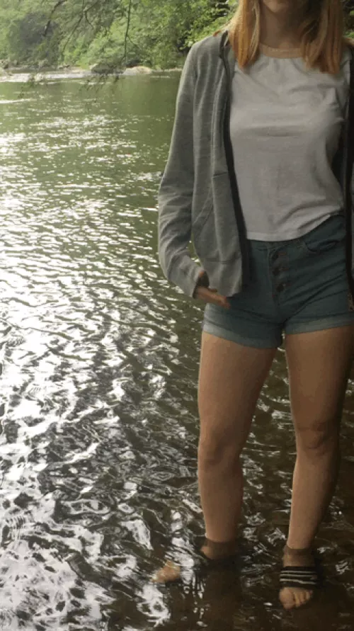 In the river during vacation