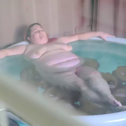 Set up a little area for soaking in the yard. 😊