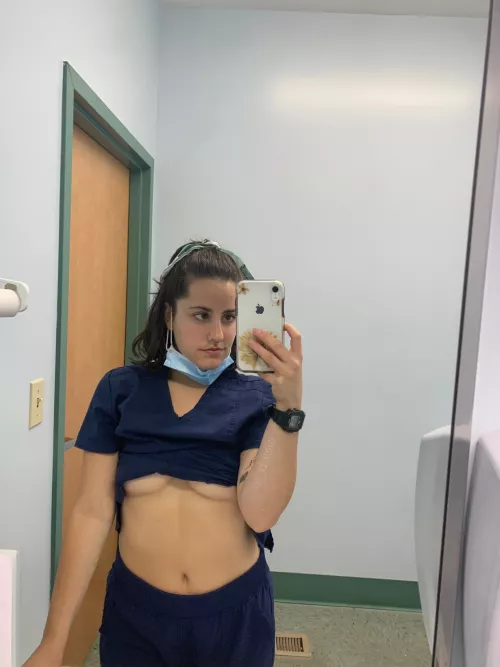 wanna touch my vet tech titties on break?π