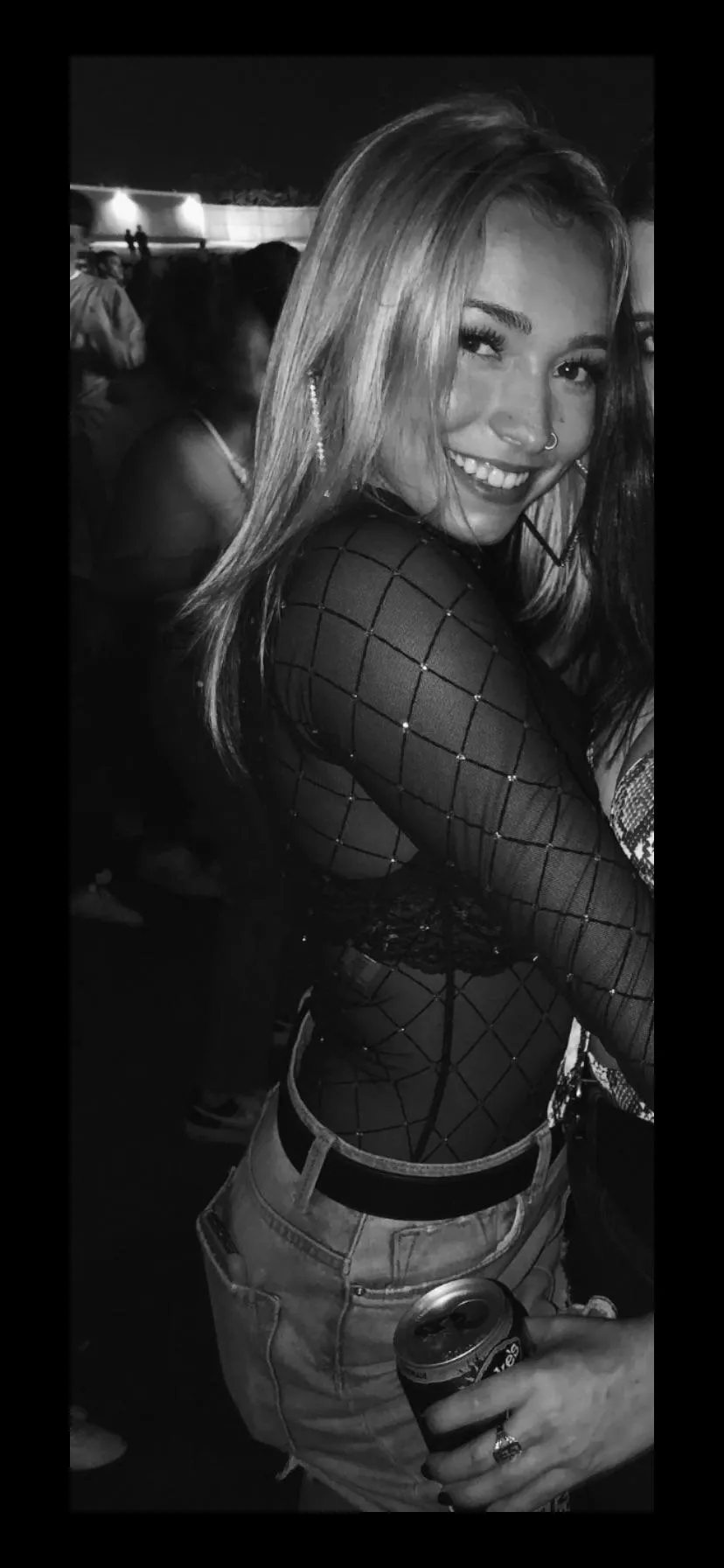 Sexy blonde ready for a night out at the club