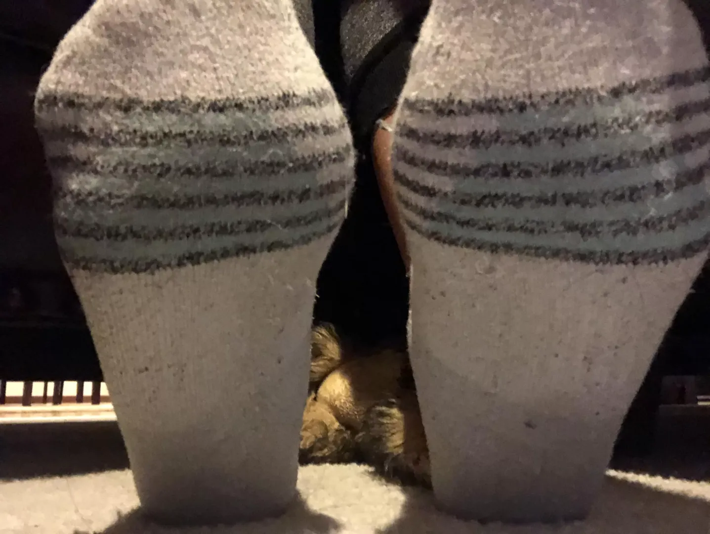 [selling] my feet ache after a long hard day at work