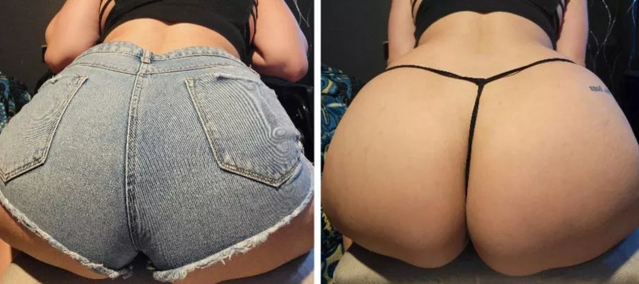What I'm wearing when we go out vs. when we get back home