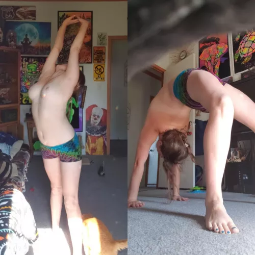 Morning stretches☀️