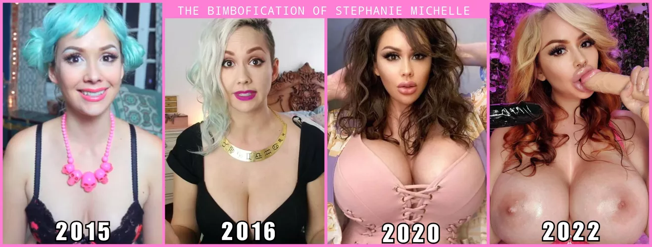 2015: Welcome to my YouTube channel! Let's talk anime and nerd culture! 2016: ...and with 700cc's breasts, my body is now much more proportionate! 2020: ..yeah they're 1,600 cc's, but there's nothing wrong with wanting fake looking tits! 2022: I'm