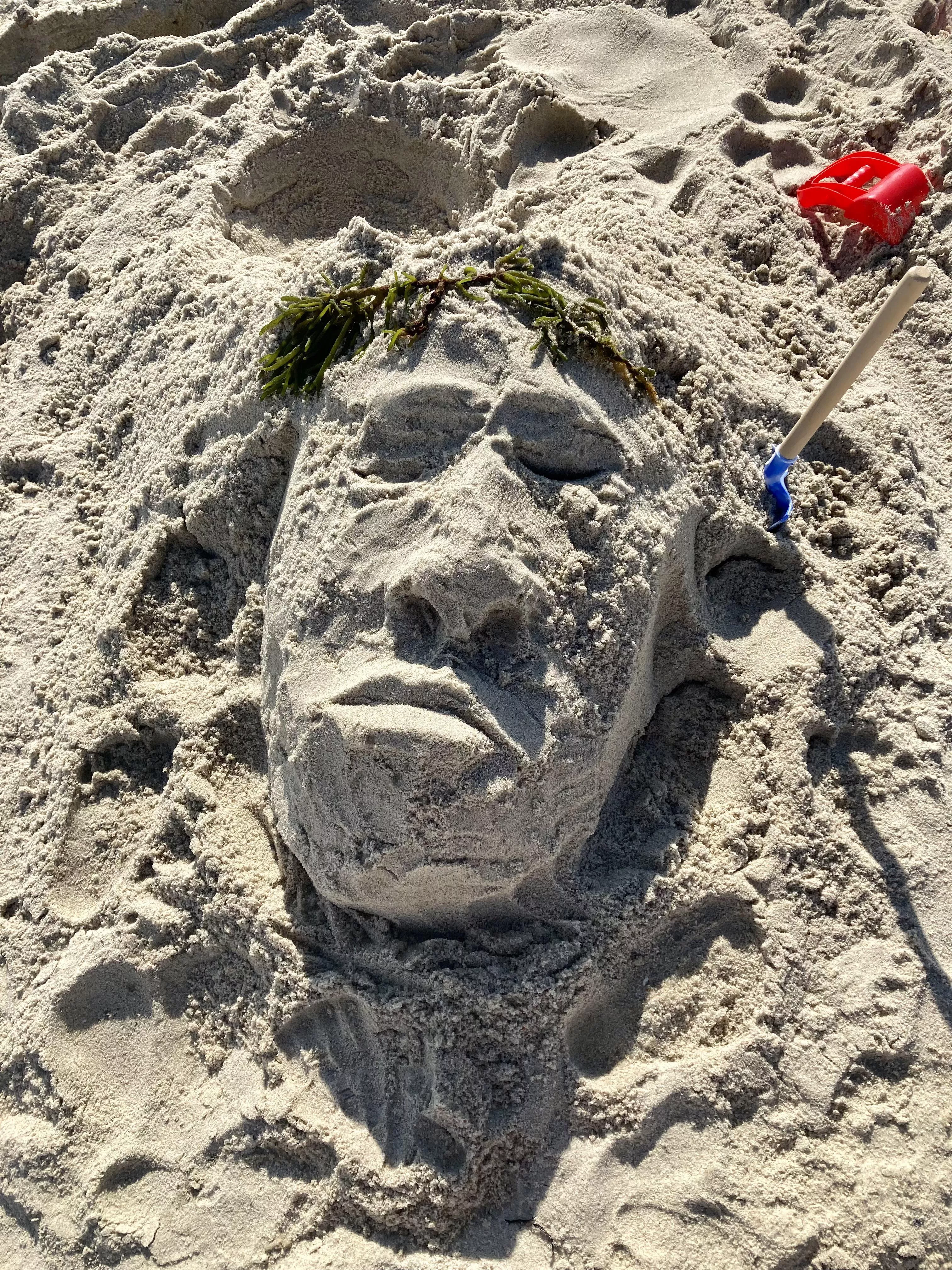 Cape cod, MA. My artist husband isn’t a beach guy, but he makes the most of it.