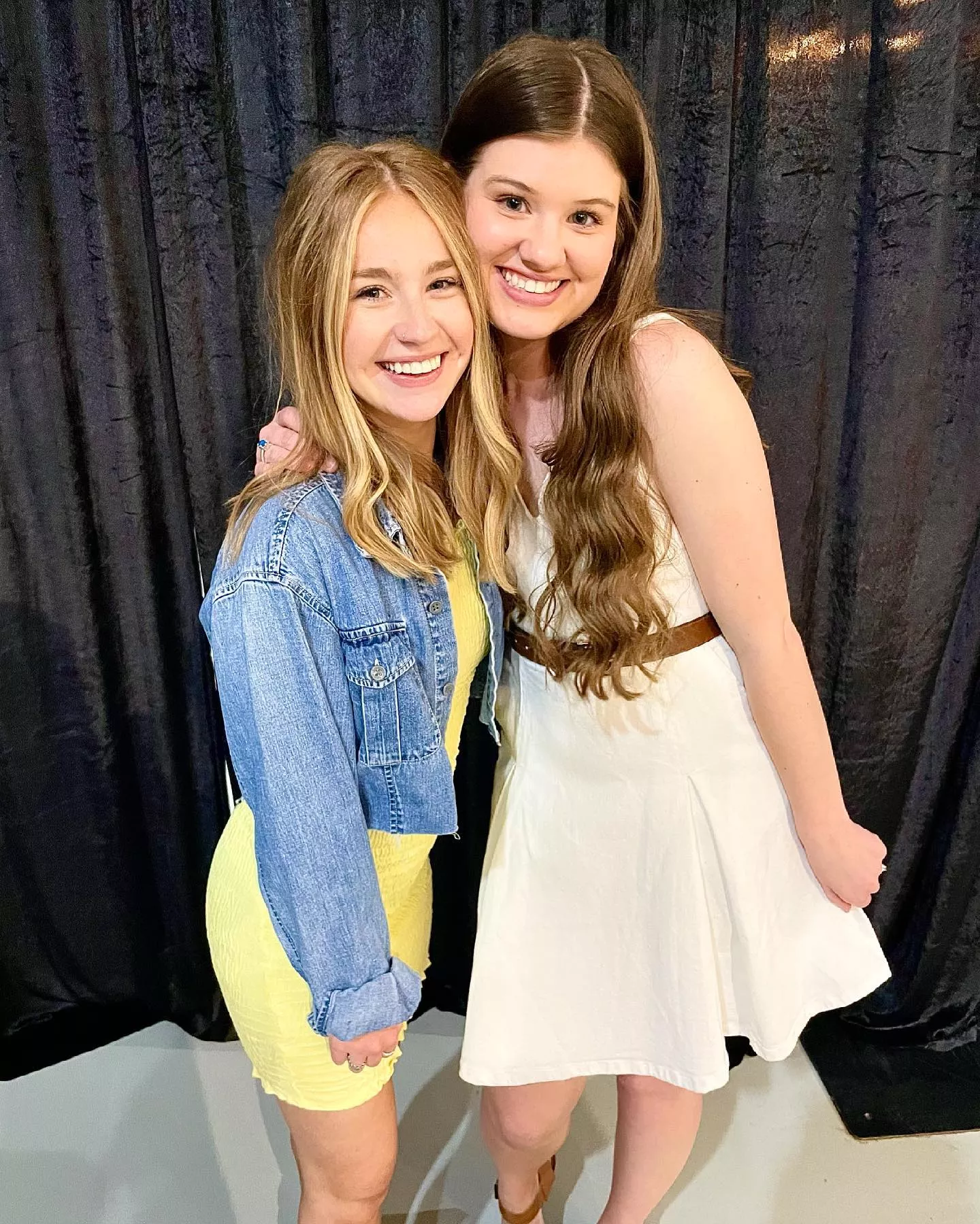Denim Jacket and Yellow Dress or White Dress Denim Jacket and Yellow Dress or White Dress
