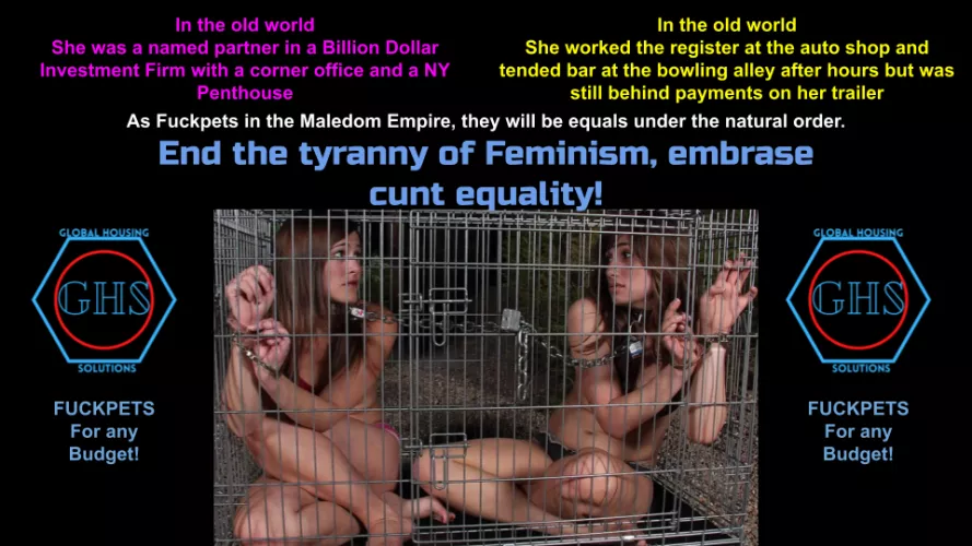 GHS Fuckpets. All Cunts are equal on all fours.