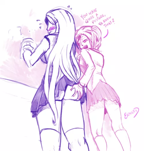 Yuri gets her lower posture groped~