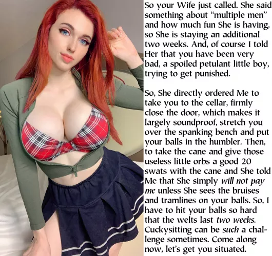 But he has been such a good boy for the Cuckysitter!