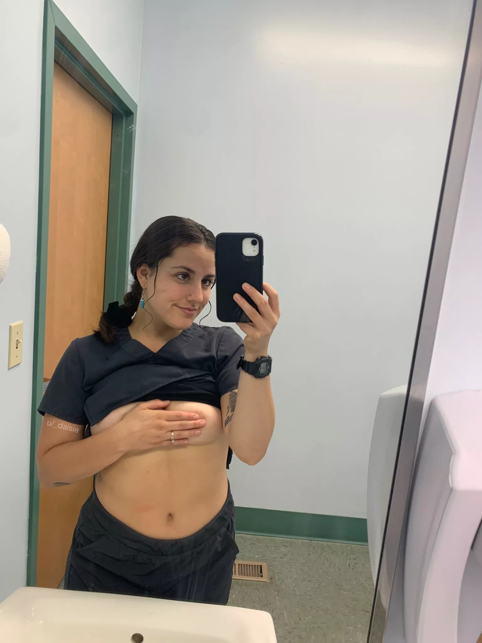 lame i have to keep my tits covered at work🙄