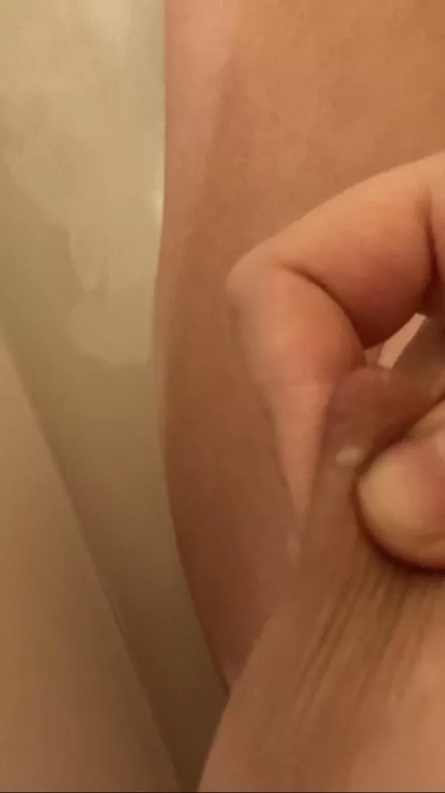 Comes out my piercing hole :)