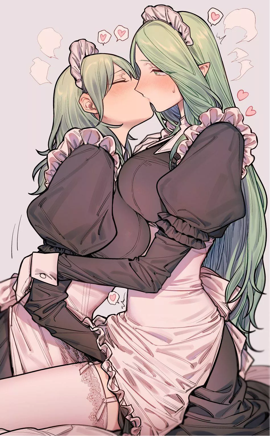 Byleth and Rhea maid play (ikarin) [Fire Emblem: Three Houses]