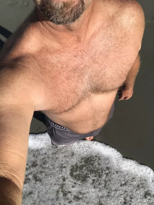 Running on the beach is such a pain but you gotta do something to fight the beer belly