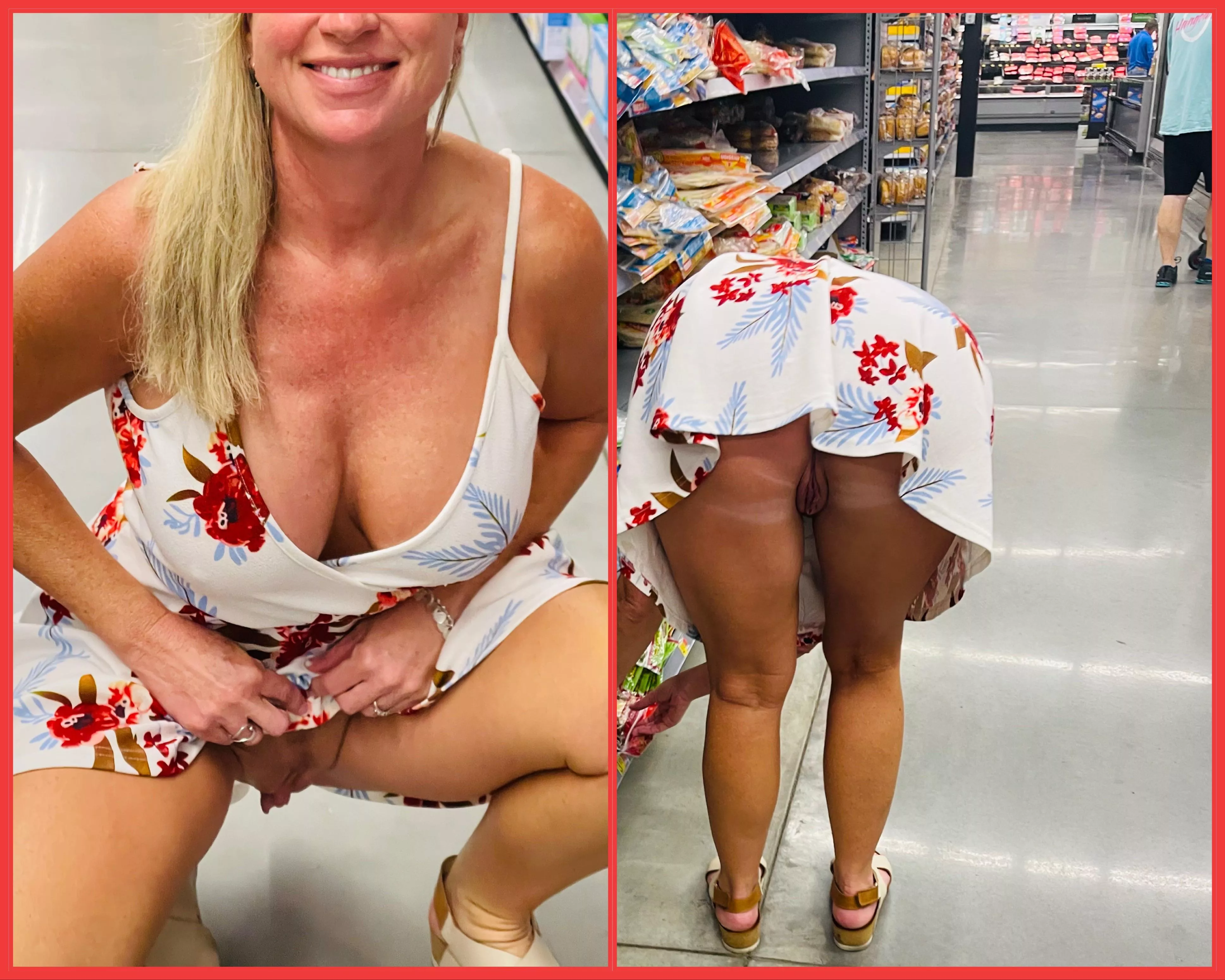 Did some shopping, stock boy was very helpful, seems everything I needed was on the bottom shelf😜😊(F)💋💋