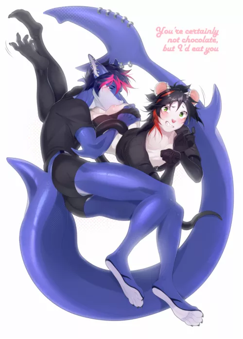 You're not chocolate, but... (art by RKT and Shinma)