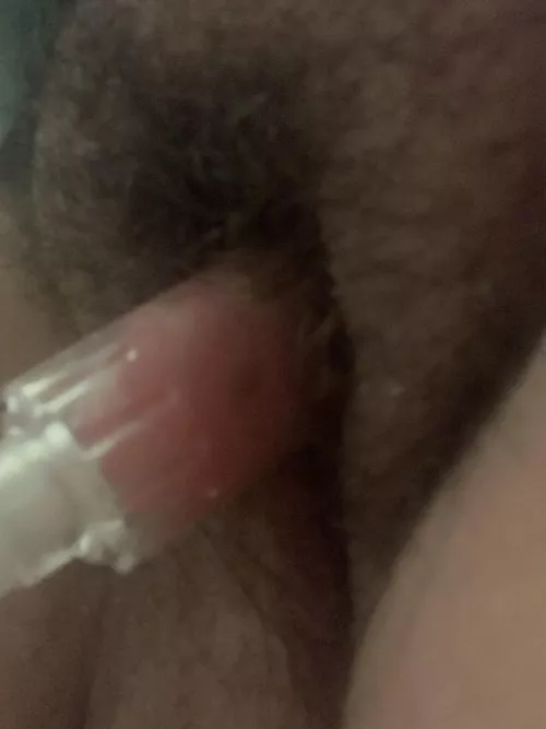 Holy shit this new pump is insane!! I’ve never seen my penis look this big and fat before. I cant wait to take it off and jerk. The euphoria is unreal