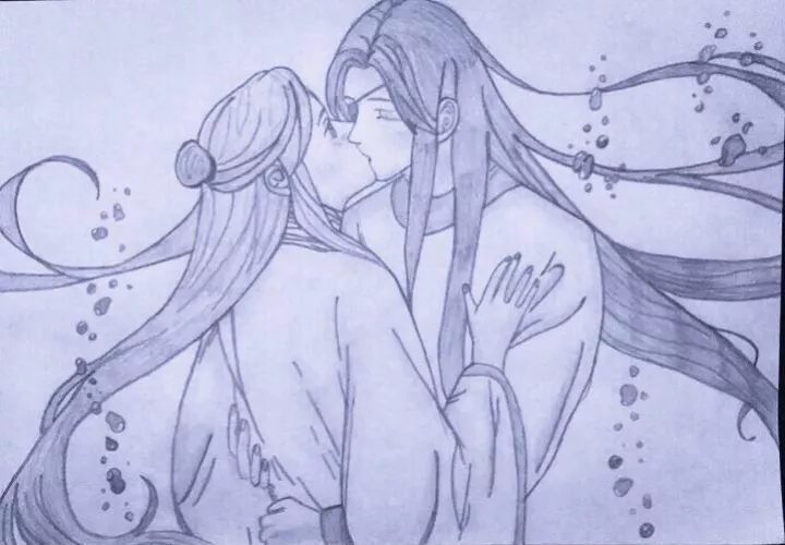 Xie Lian X Hua Cheng underwater kiss 😘
