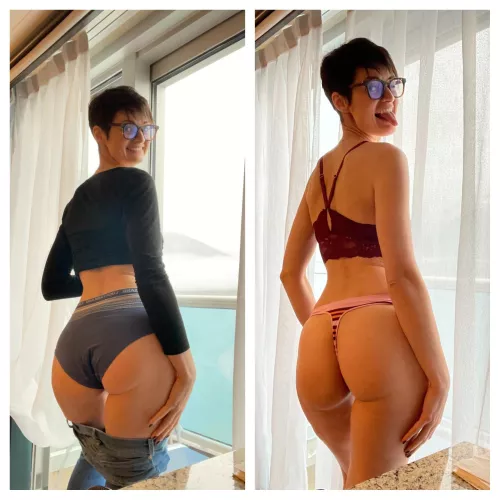 Booty in blue looks bigger, don’t you think?