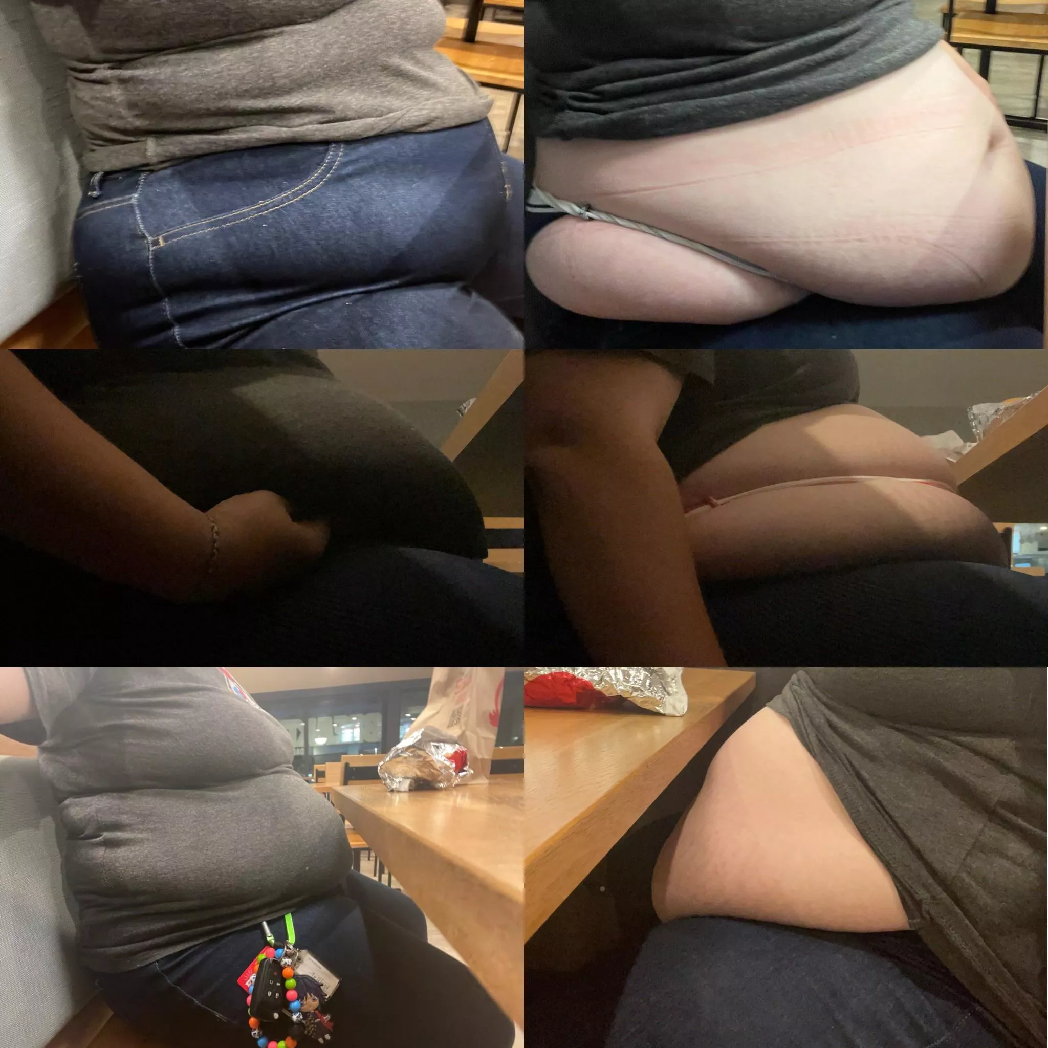 The progression of a fat Wendy’s employee soon unable to fit in the booths