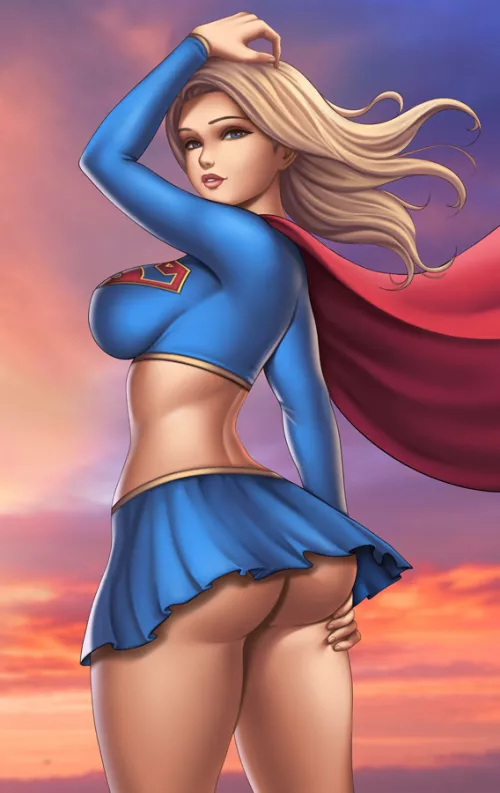 Supergirl Loves To Go Without Panties In A Skirt (Flowerxl ) [DC]