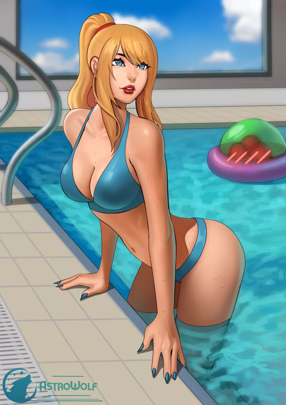 Samus poolside (AstroWolf) Samus poolside (AstroWolf)