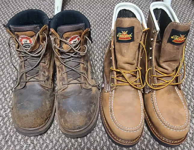 Replacing my Irish settlers / Red Wings after 10 years in a machine shop with Thorogoods