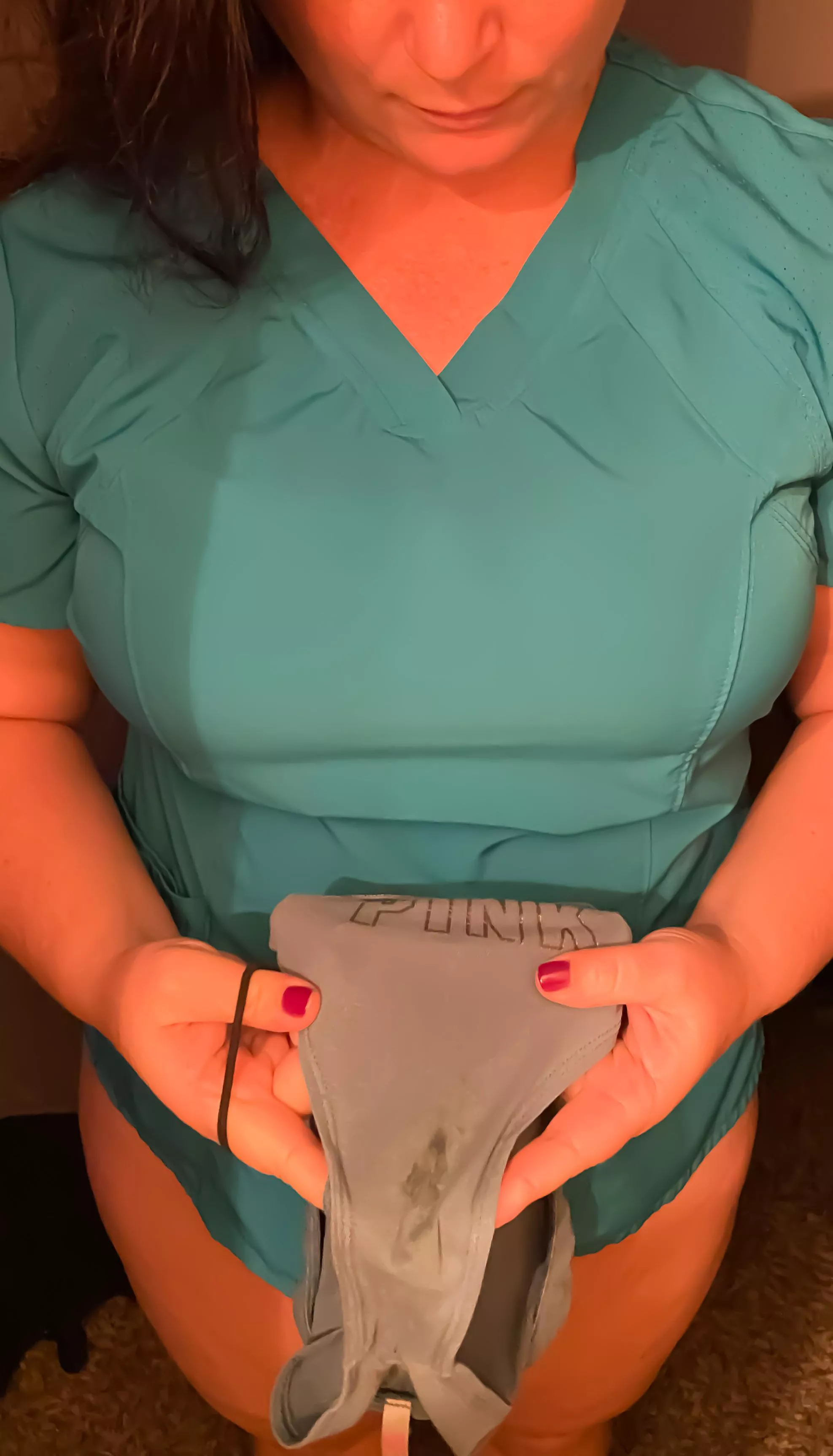 The results of your nurse being horny, teasing my pussy on the drive home while watching MFF porn, pulling over on the side of the road to masturbate because I couldn’t take it anymore! Would you taste my panties?