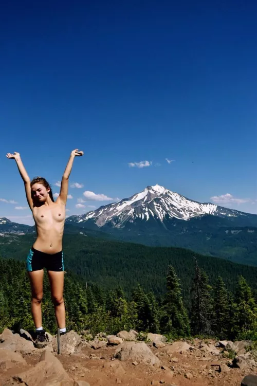 Cute topless girl