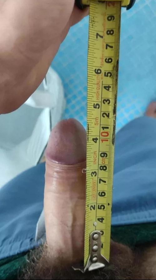 Measuring myself. looking to compare with much bigger cocks. DM open.