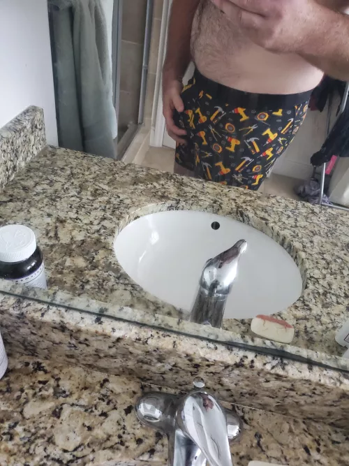 Sweaty and bulgy after yard work... Shower anyone?