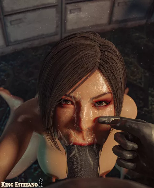 Ada Wong Blowjob to Mr X (King Estefano) [Resident Evil]