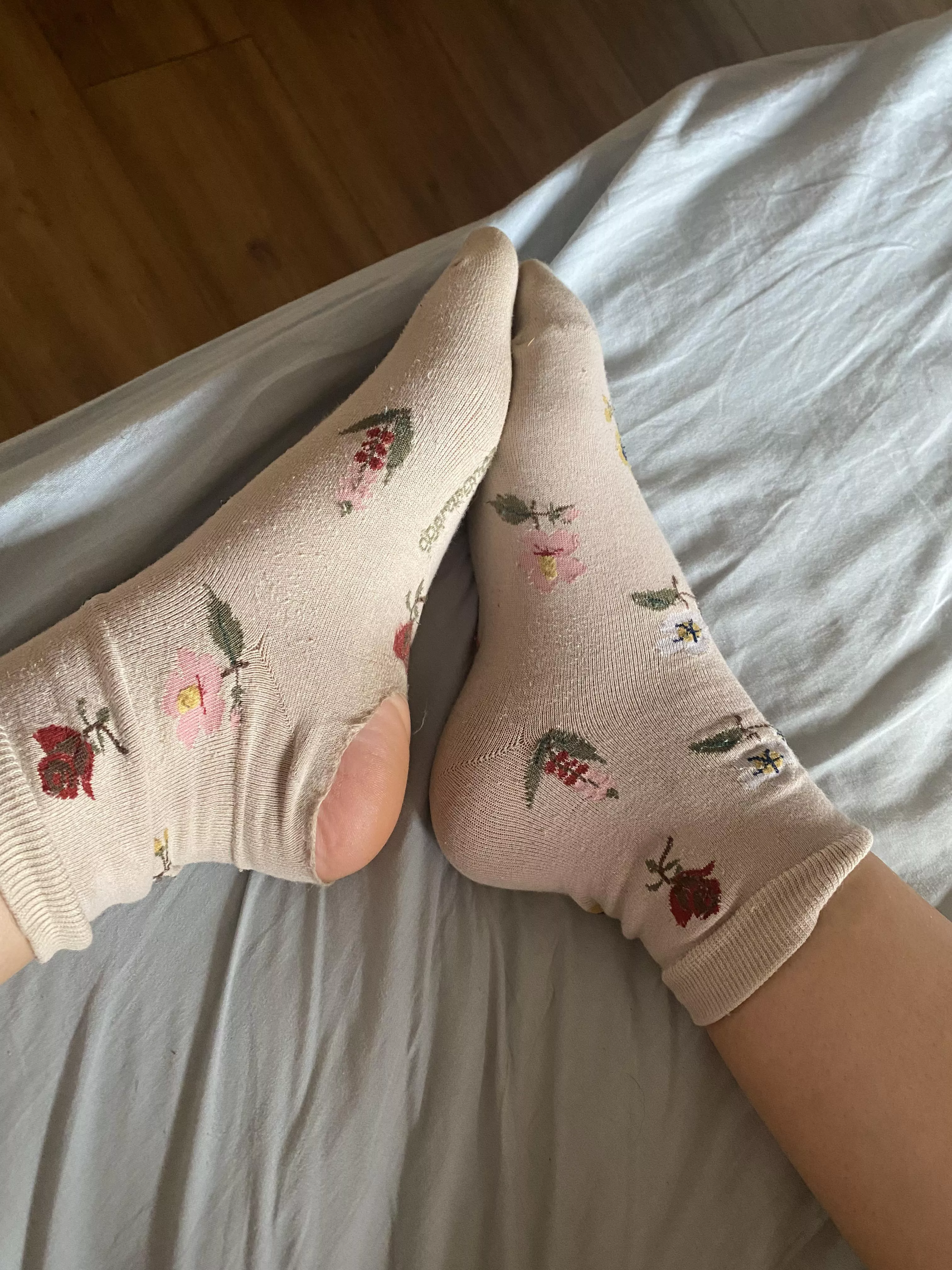 I’m new to this :). These are me favourite socks! I didn’t realise how worn they were until I looked today. I think I need to buy some new ones. Would anyone be interested in these? ❤️