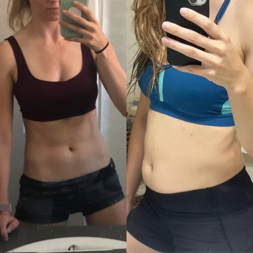 When you used to wake up with perfect abs and now you wake up with an empty belly like this: