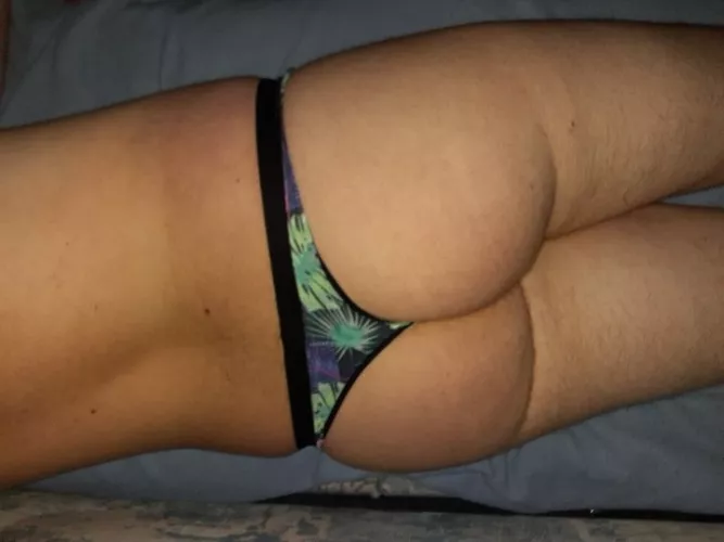 Forced to only wear a thong due to a lost bet