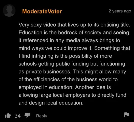 I dunno if I fully agree but I do think schools need more funding, especially to pay teachers