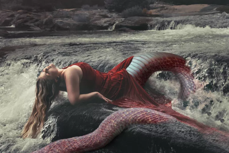 Naga in waterfall (made by me)