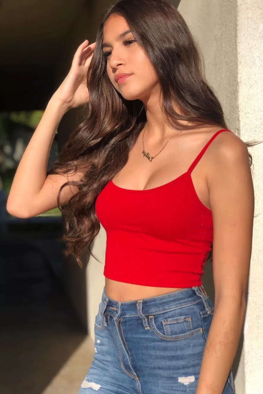 Red crop top