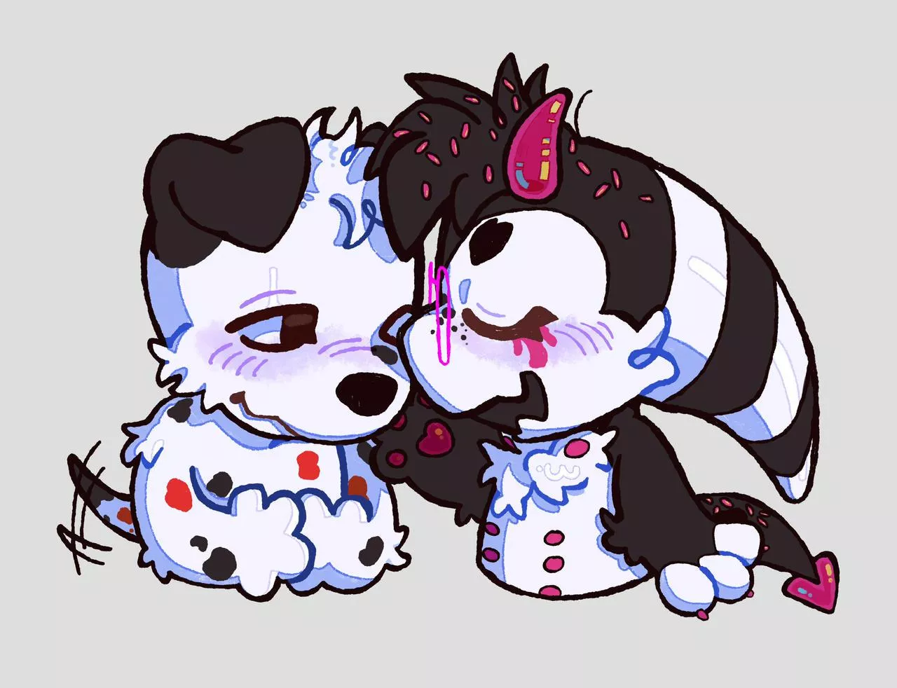 Cute, kisses are cute ❤️ by Bee-Hoshi, Oc: Mine and MadKaichi