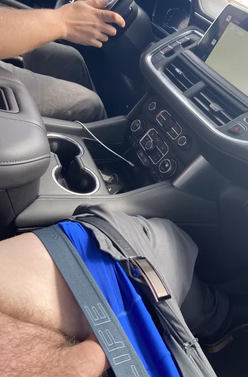 First time posting. Showing off for married boss during road trip.