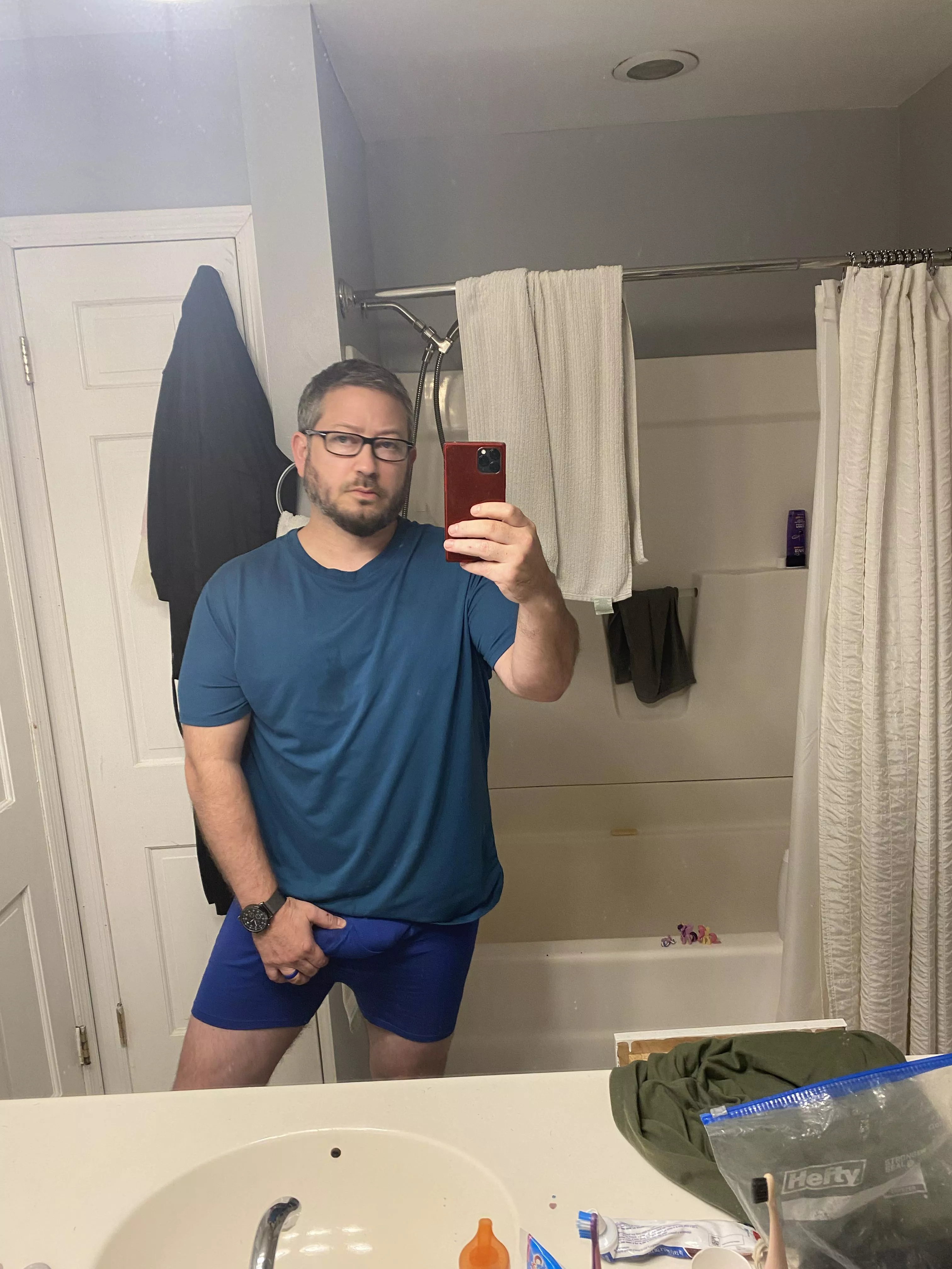 Horny after workout! I’d fuck you on this counter! (44)