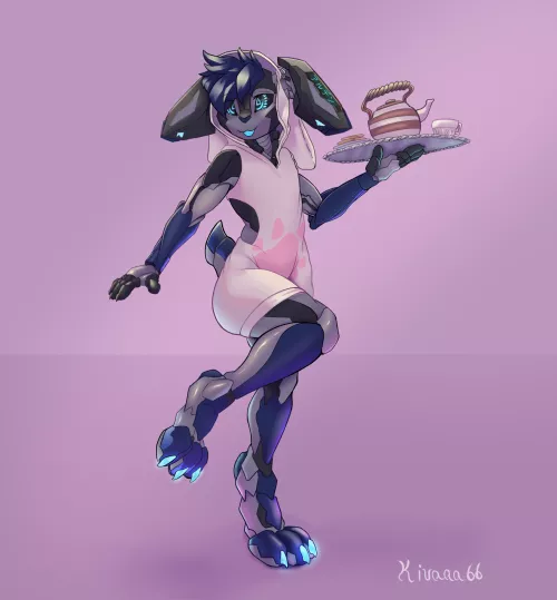 I just finished this drawing for an adorable robot bnnuy.