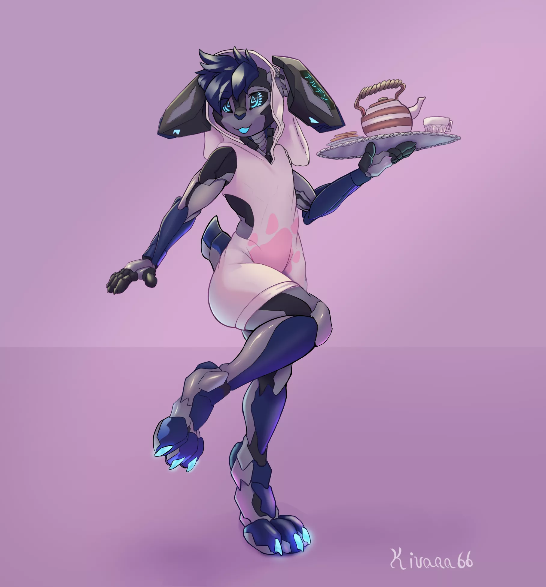 I just finished this drawing for an adorable robot bnnuy.