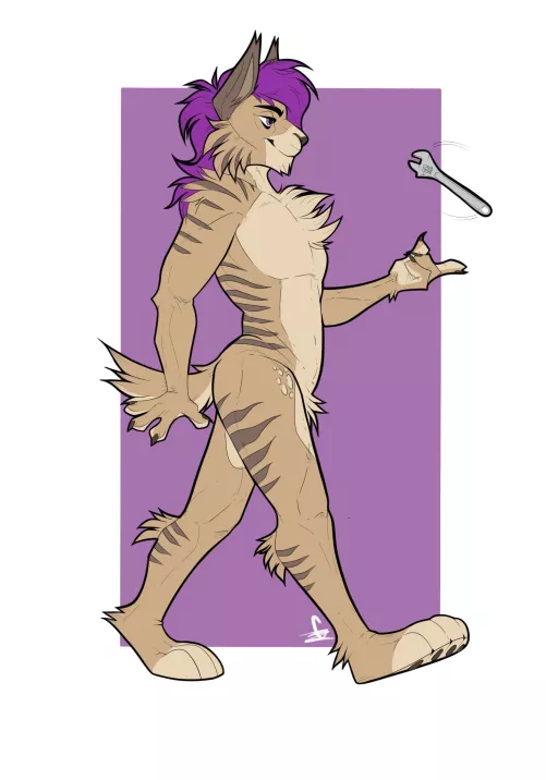 mechanic lynx commission. art by me(@griiffziilla)!