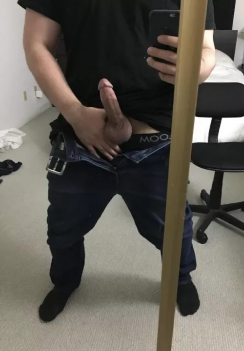 Bricked up for ladies with great legs and hung dudes. God I love being bi…