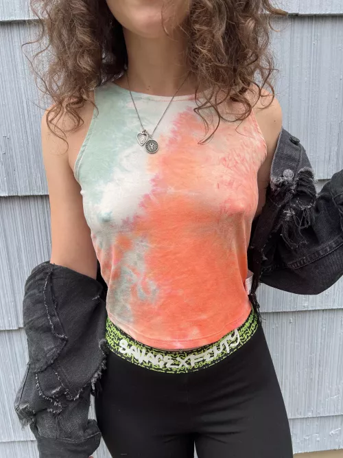 Clearly poking through my shirt after my morning walk