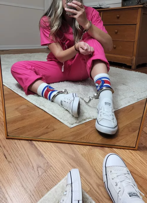 He told me to put on my prison uniform, locked the cuffs, and took the keys to work 😞